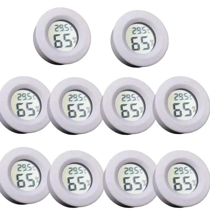 1~10pcs Mini Hygrometer Thermometer Fahrenheit or Celsius Meter Digital LCD Monitor Indoor Room Round Humidity Temperature Gauge