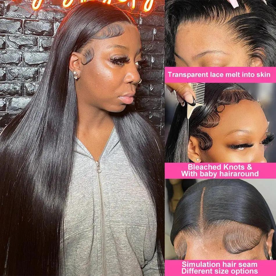 30 Inch Pre Plucked 360 Lace Frontal Wig Brazilian Hair