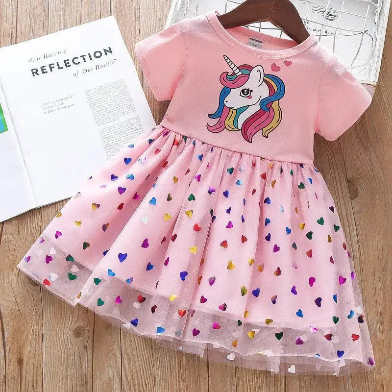 Unicorn Princess Dress For Girls 2-6 Magical Party Outfit