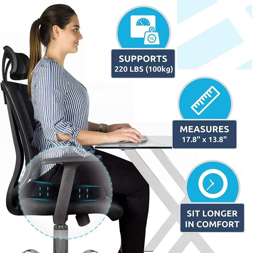Orthopedic Gel Memory Foam Seat Cushion for Pain Relief