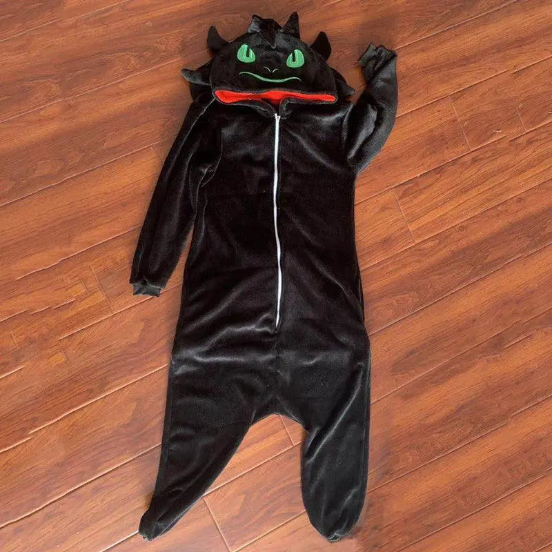 Night Fury Dragon Onesie Anime Cosplay Sleepwear Unleashed