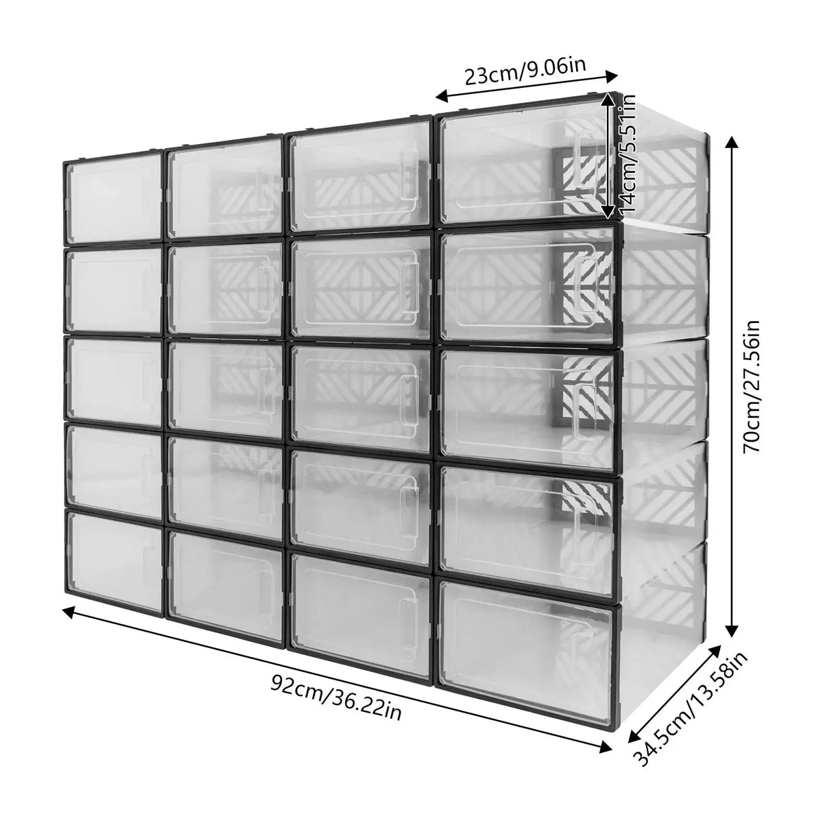 Transparent Shoe Storage Boxes Clear — product view 6