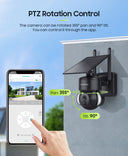 SHIWOJIA Mini Solar Camera 4G Wifi PTZ 3MP 4X Zoom