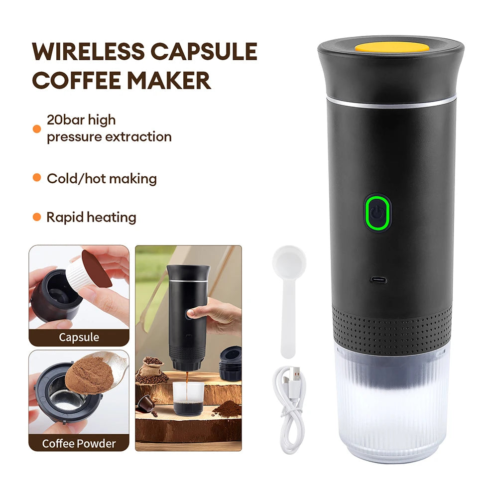 Portable Wireless Electric Espresso Coffee Machine For Travel — product view 2
