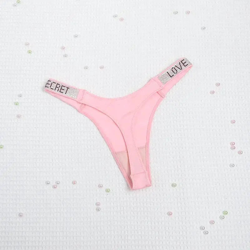 Neon Rhinestone G String Lingerie Sensuous Glamour