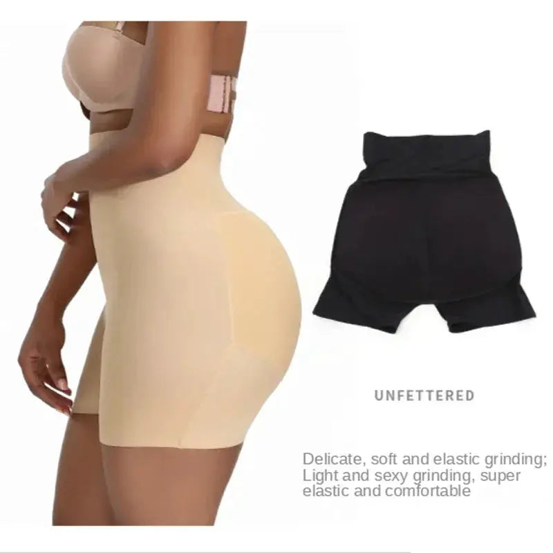 High Waist Padded Butt Lift Panties Tummy Control Shapewear