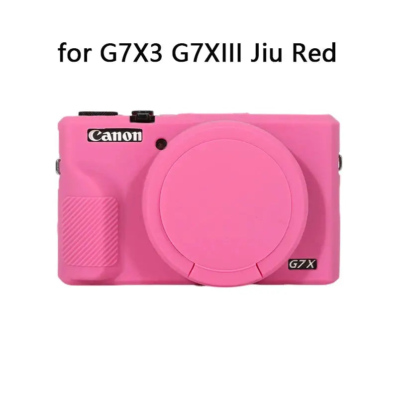 Soft Silicone Rubber Camera Body Case for Canon G7X Mark II III G7XII G7X2 G7XIII G7X3 Shockproof Cover Lens Cap Protective