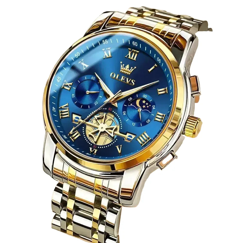 OLEVS Quartz Watch - Men With Style – gold-black / United State product view 1