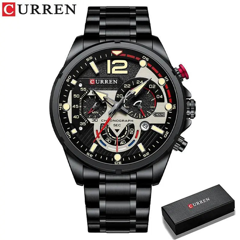 Stylish Stainless Steel Men's Watch Chronograph Timepiece