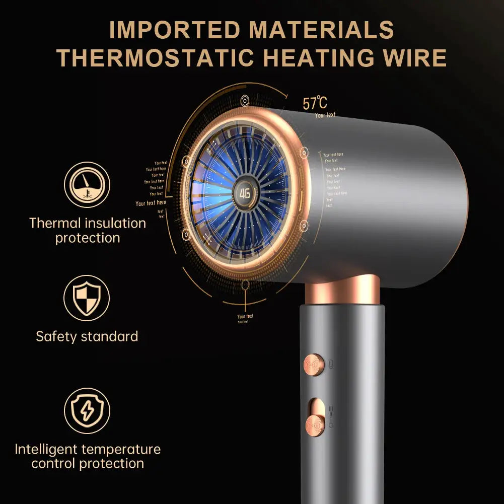 Blue Light Negative Ion Hair Blow Dryer — product image 6