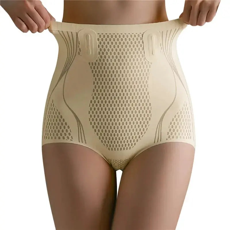 High Waisted Ice Silk Body Shaper Briefs For Comfort