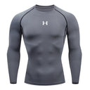Men Running Compression T-Shirt Long Sleeves Athletic Tops