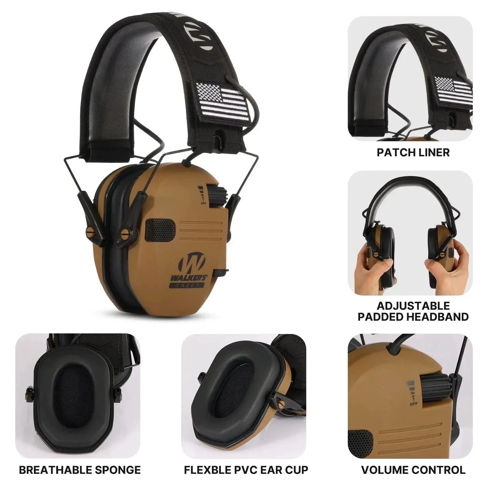 Walker Tactical Electronic Earmuff NRR 23 Decibel Protection
