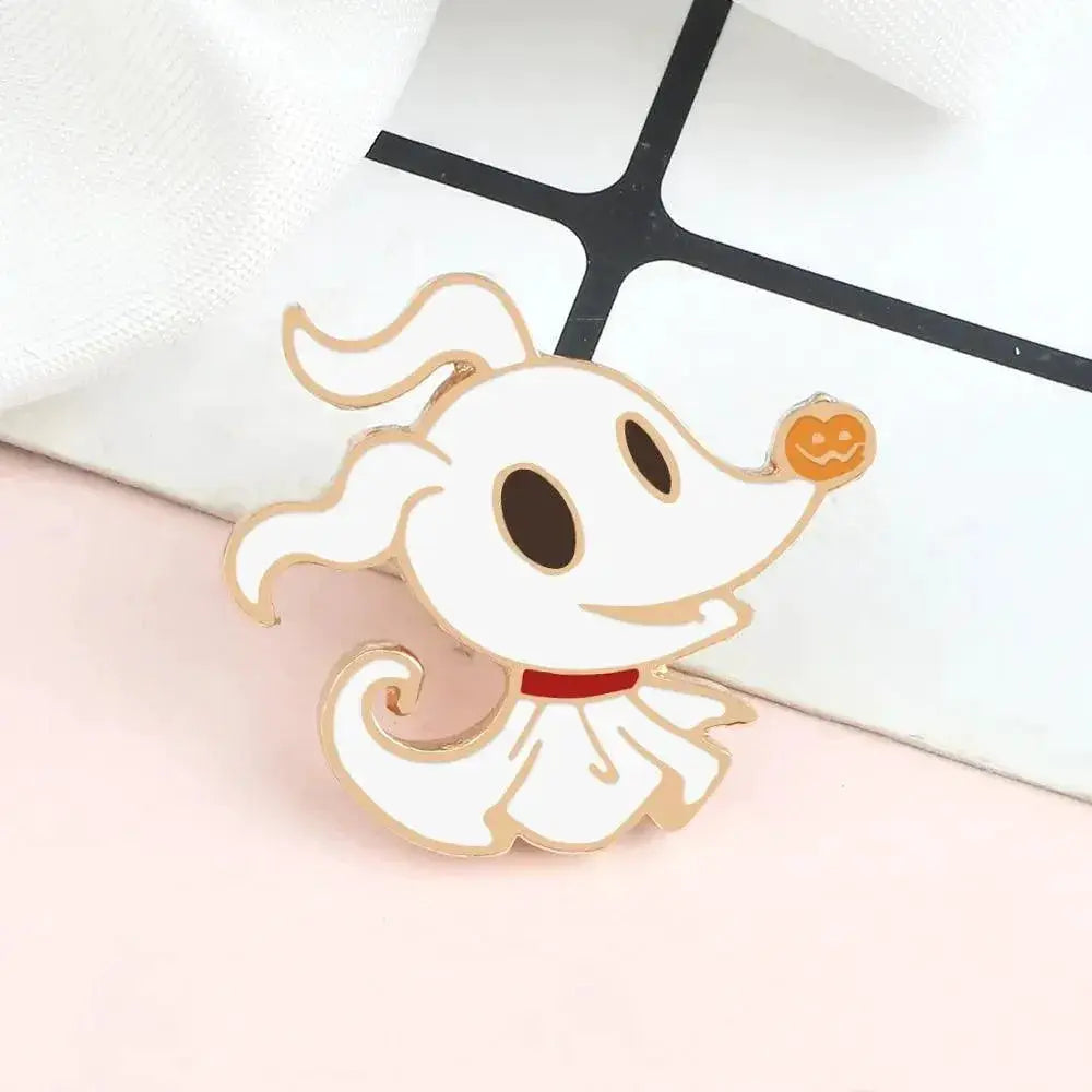 Spooky Ghost Enamel Brooches Cartoon Halloween Pins
