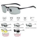 Men's Photochromic Polarized Sunglasses for Driving Day Night