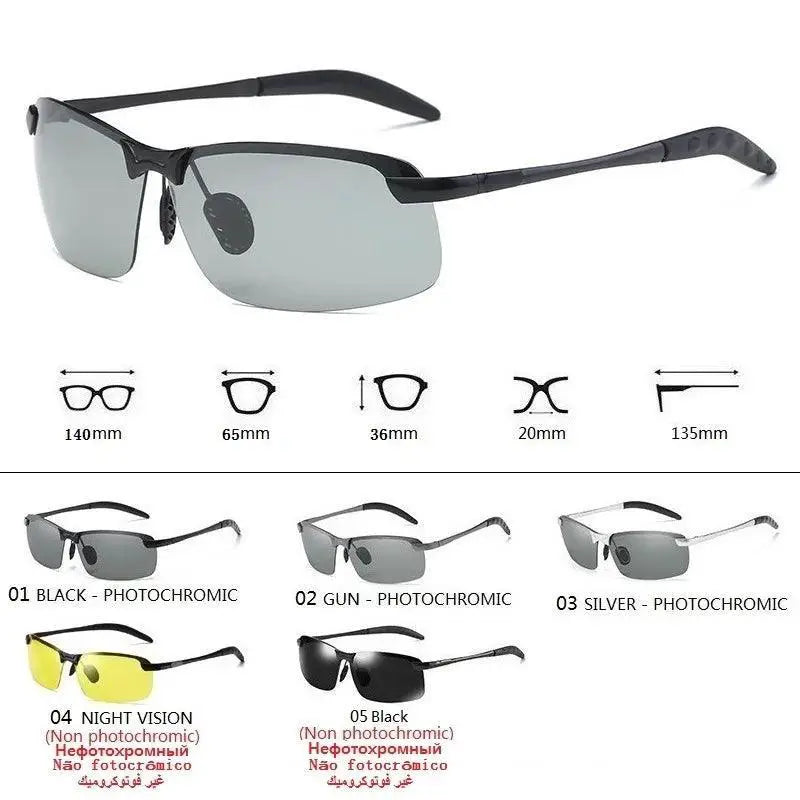 Men's Photochromic Polarized Driving Sunglasses Day Night