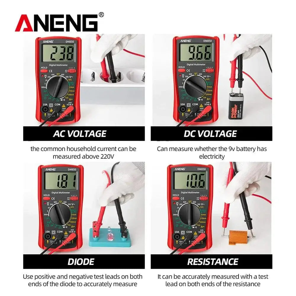 Digital Multimeter Auto AC DC Voltage Tester Pro Tool