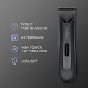 Electric Groin Trimmer - Safe Waterproof Shave