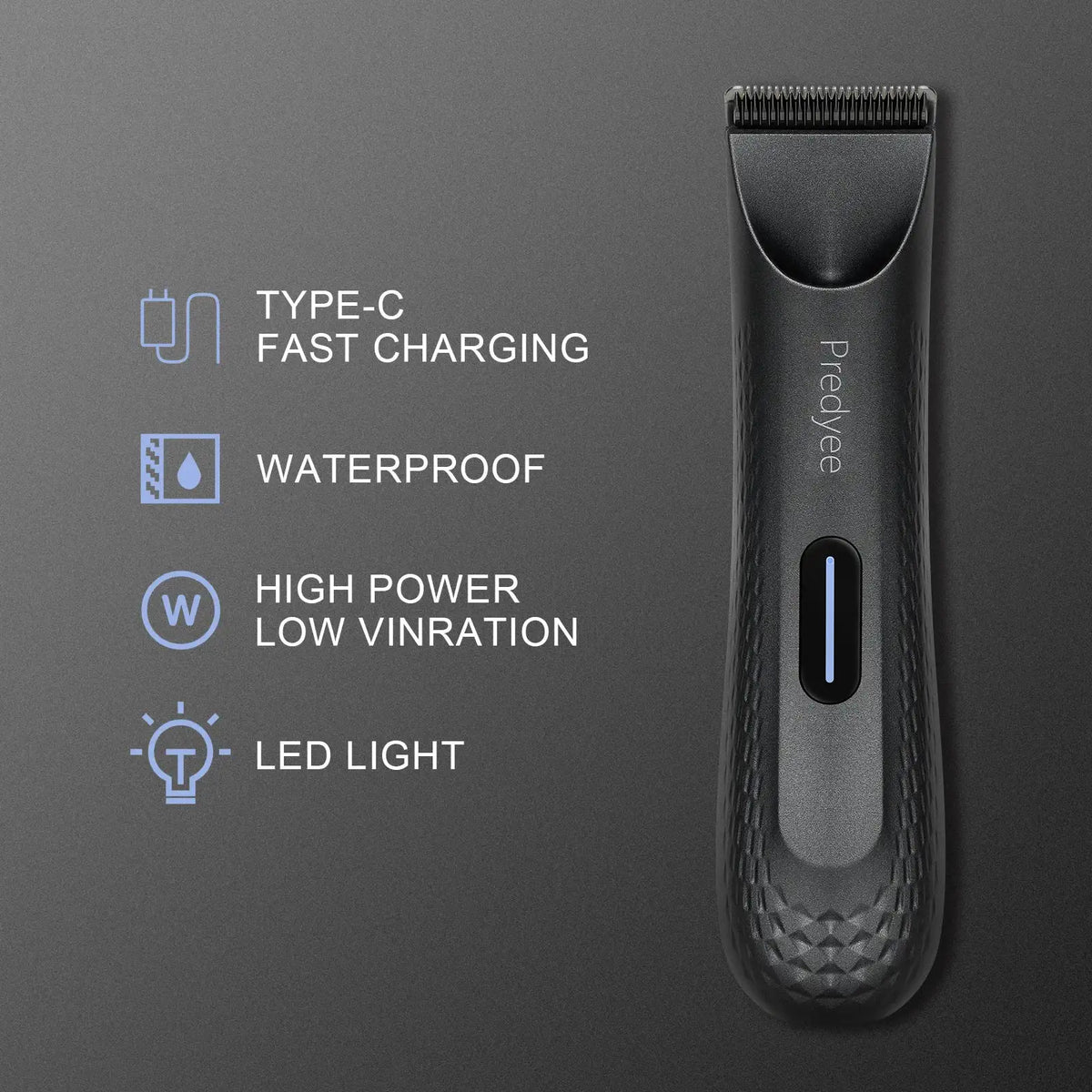 Electric Groin Hair Trimmer for Men,Body Groomer & Pubic Waterproof Hair Trimmer,Replaceable Ceramic Blade