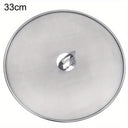 Kitchen Oil Proofing Lid Filter Foldable Handle Frying Pan Cover