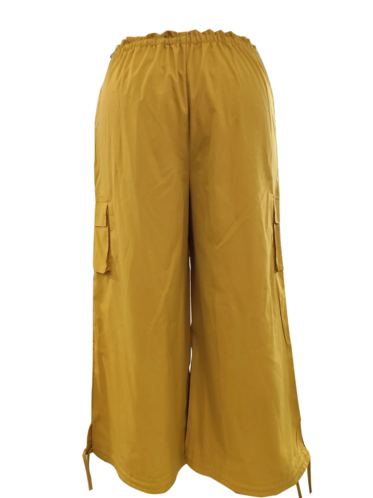 Plus Size Yellow Casual Pants