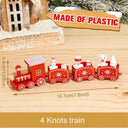 Charming Wooden And Plastic Christmas Train Ornament