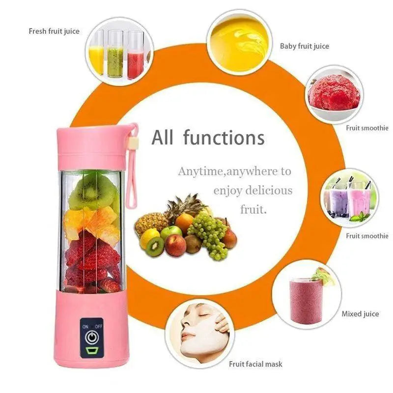 Mini Portable USB Blender 6 Blades 380ml For Smoothies