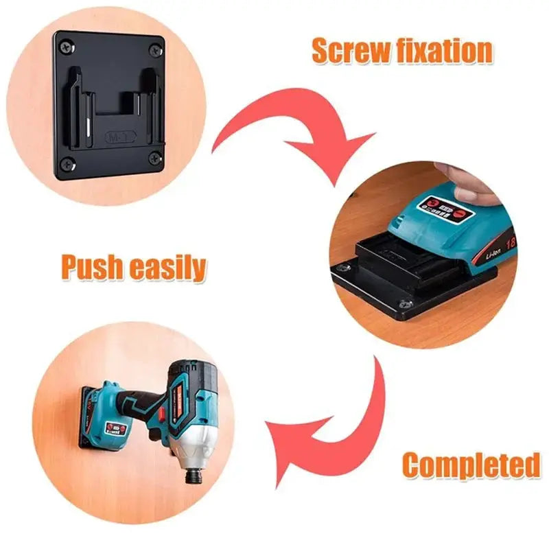 Machine Holder Battery Storage Rack For 18V Batteries