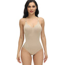 GUUDIA V Neck Spaghetti Strap Compression Bodysuit Slimming