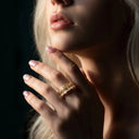 Moissanite Zircon Stacking Ring