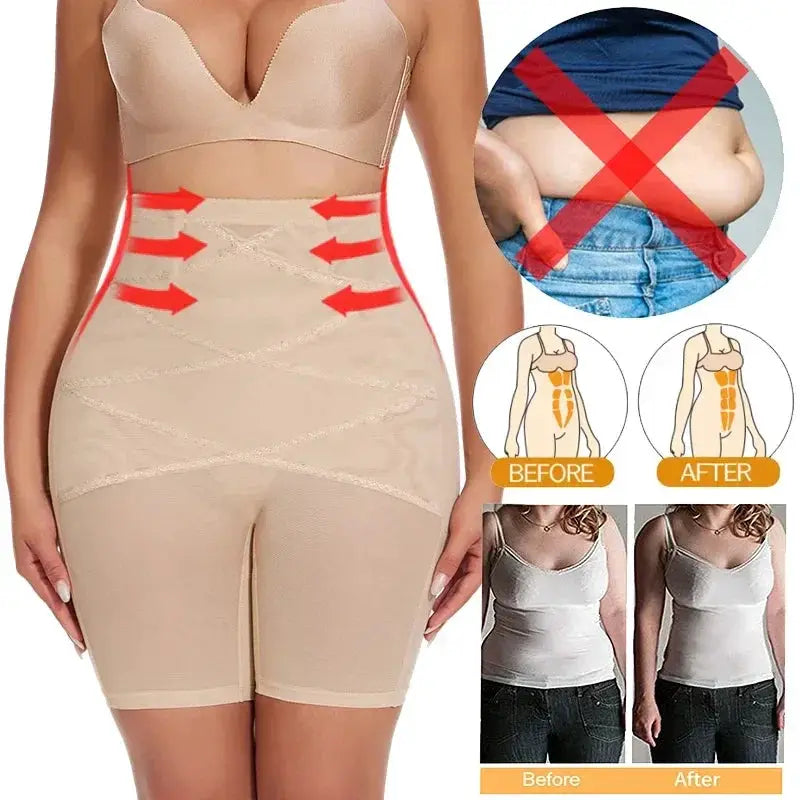 High Waisted Tummy Control Butt Lifter Shapewear for Curves