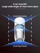 Comprehensive 3-Channel Car Dash Camera for Driver