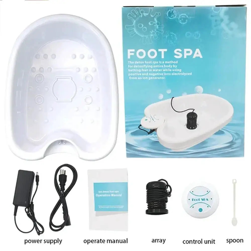Detox Ionic Foot Spa Bath Machine Massage Mini Electric Foot Detoxification Relieve Fatigue Promote Good Health Full Vitality