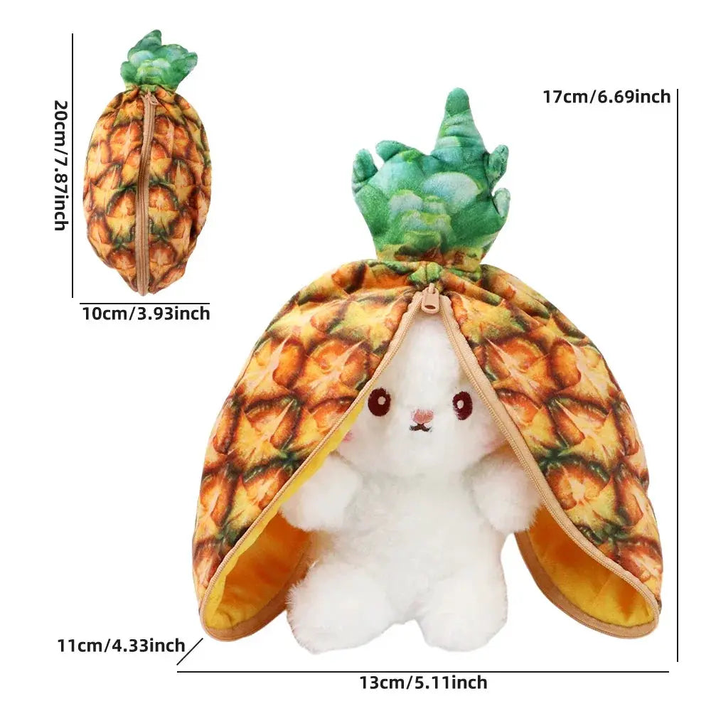 Cute Fruit Rabbit Plush Transforming Bunny Stuffed Toy