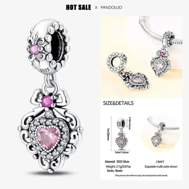 Lotus Charm Beads for Pandach Bracelet Sterling Silver