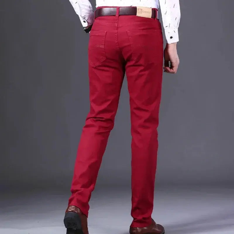 Spring Men Slim Jeans Classic Style Straight Denim Pants