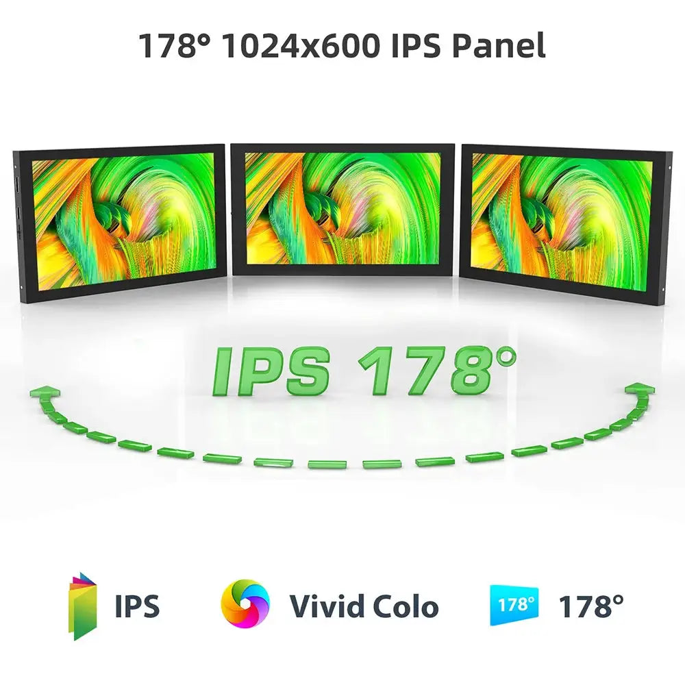 Eyoyo Portable Touchscreen 7" 1024*600 IPS Display HD Mini Travel Monitor with HDMI USB-C Port External Second Screen for Laptop