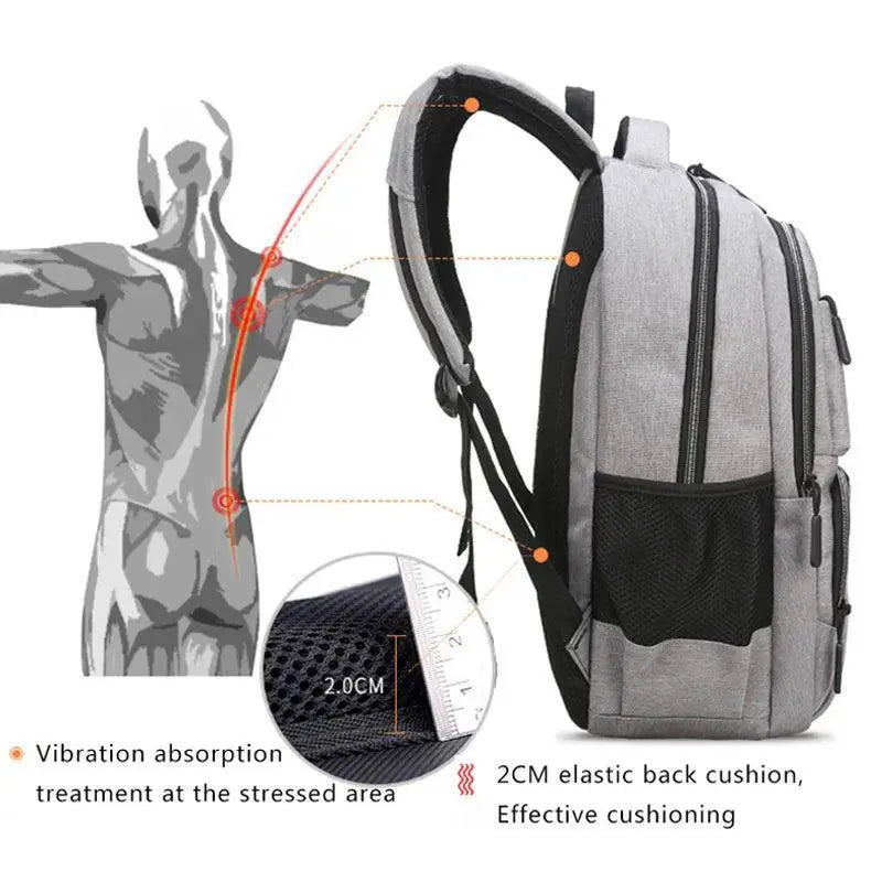 Large Capacity Laptop Backpack For Men 15.6 Inch Oxford