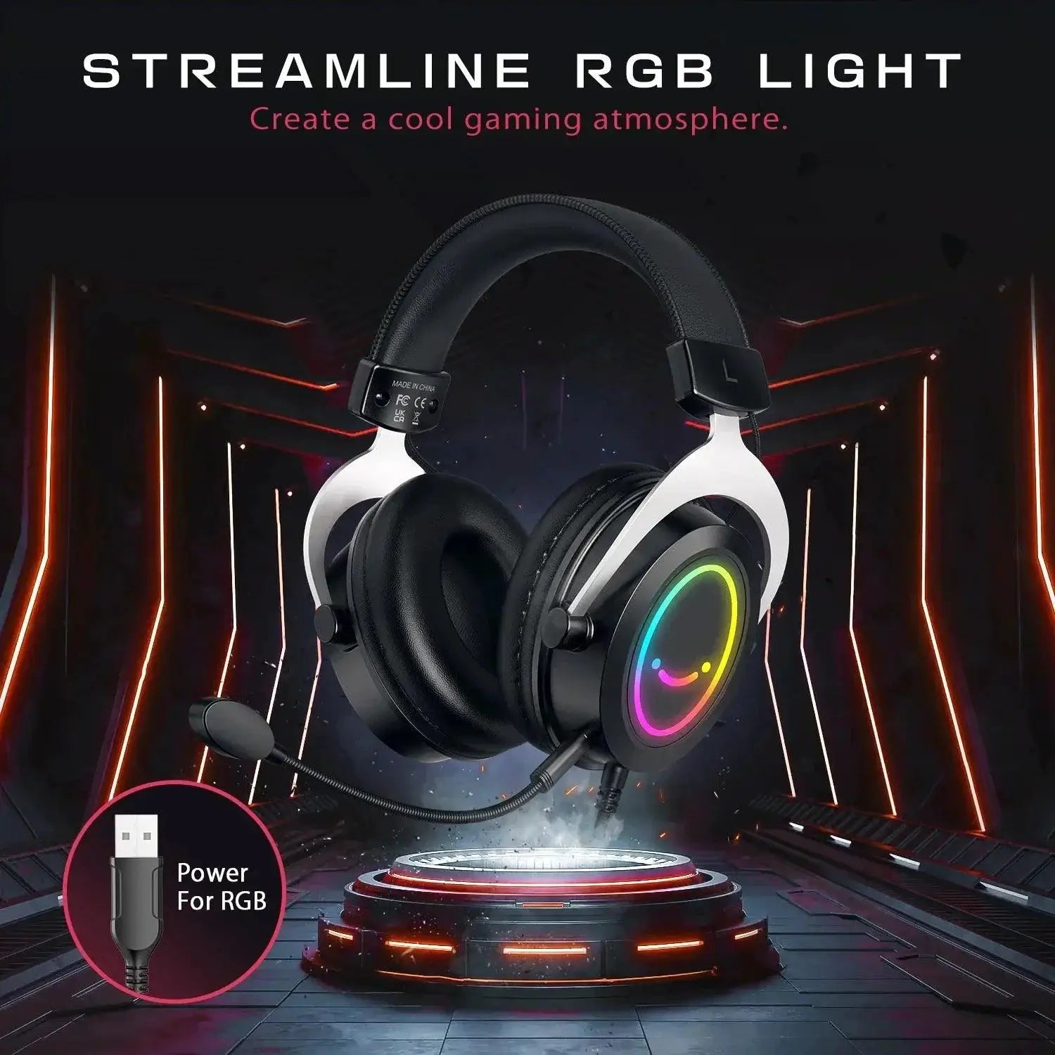 Gaming Headset With RGB Lighting For Immersive Sound