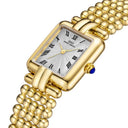 Luxurious Square Dial Silver Steel Women's Watch Timeless Elegance