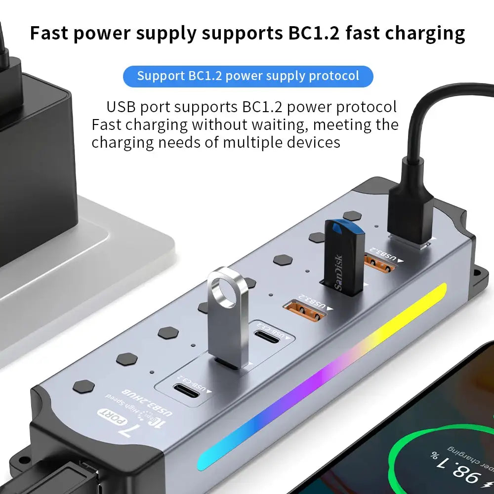 Port Usb C Hub With Switch Control — product view 4
