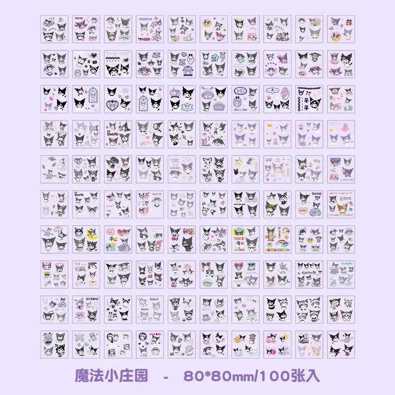 Sanrio Sticker Set With Cinnamoroll And Melody Characters