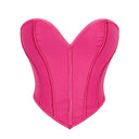 Women Overbust Corsets Crop Tops Golden Printed Bustiers