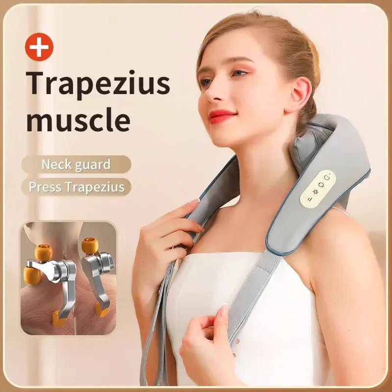 Neck And Shoulder Massage Shawl Heating 6D Massager - OurLum.com