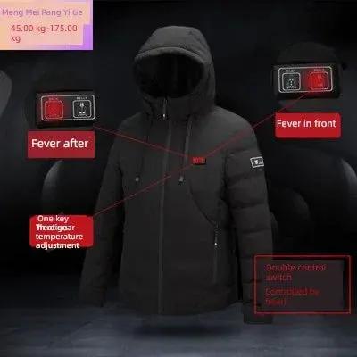 Winter Intelligent Heating Down Cotton Coat Jacket For Men