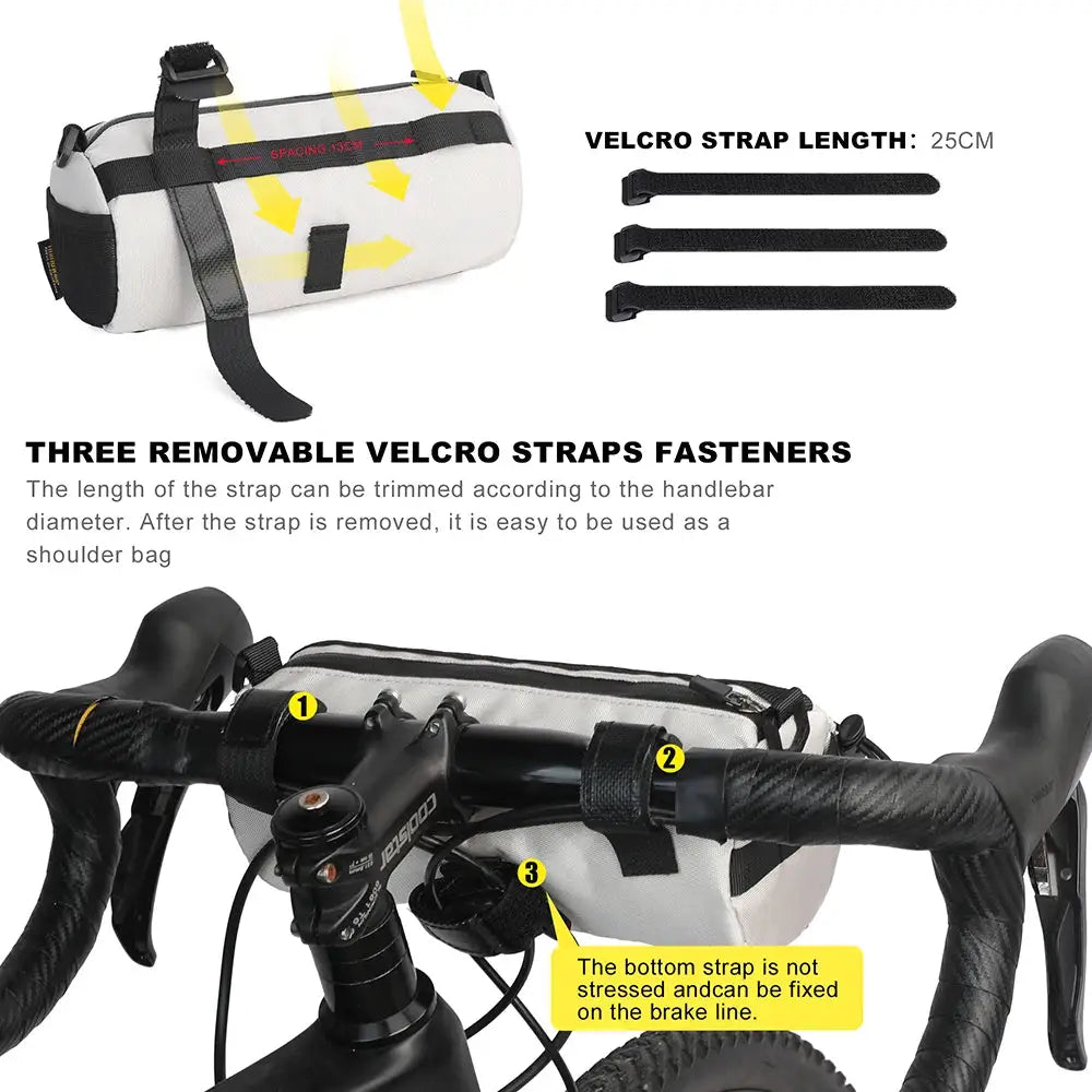 Rhinowalk Bike Bag Handlebar Bag 2.4L Large Capacity Reflective Bike Bag or Other Colors MTB Road Cycling Bike Frame Tube Bag