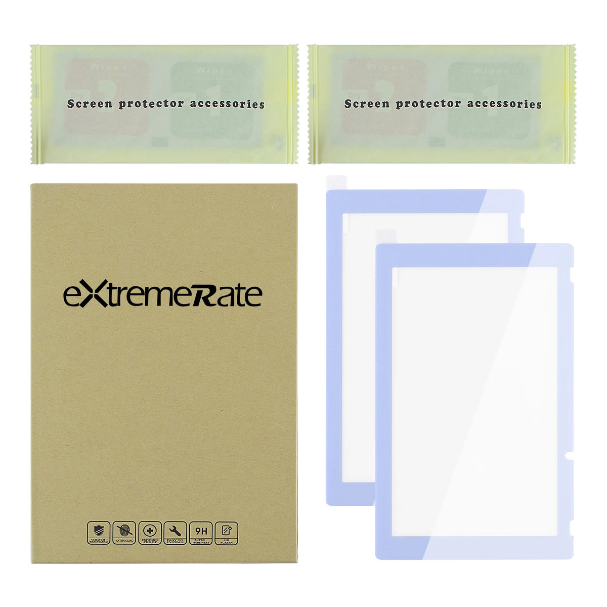 eXtremeRate 2 Pack Border Transparent