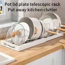 Kitchen Cabinet Organizer Expandable Stainless Steel for Cookware
