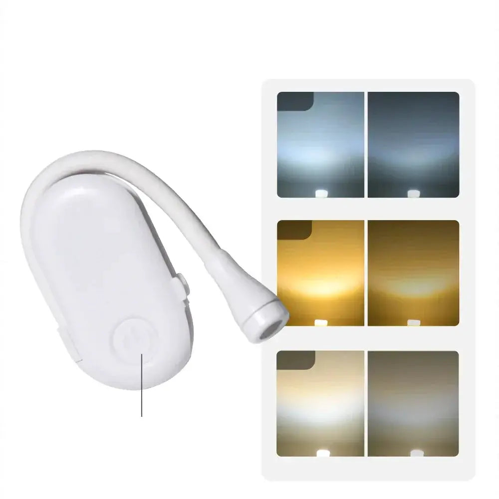 Mini Clip Book Light USB Charging LED Dimmable Eye Protect