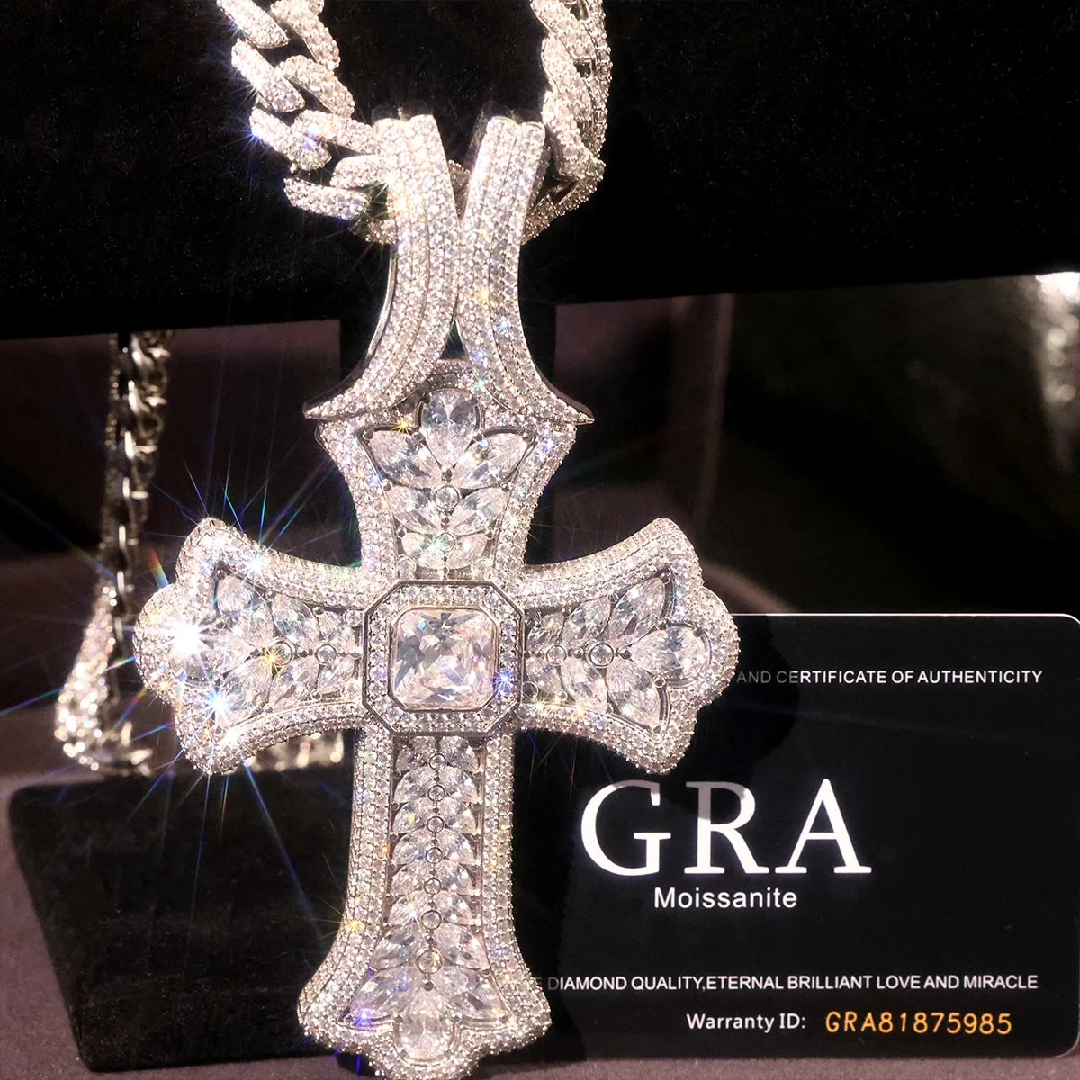 Iced Out Gothic Cross Pendant